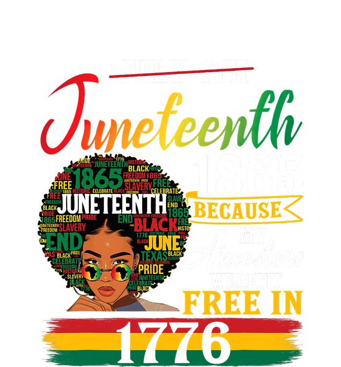 Juneteenth Black Women Because My Ancestor Werent Free 1776 Gift African Pride Womens Funnel Neck Pullover Hood