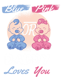 Pink Or Blue Daddy Loves You Gender Reveal Party Shower Great Gift Women's Flannel Pajama Set