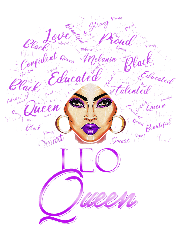 Leo Purple Afro Queen Black Zodiac Birthday Ceramic Star Ornament