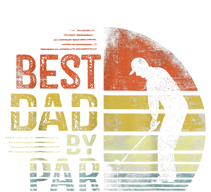 Best Dad By Par Retro Vintage Fathers Day Golf Lover Golfer Full-Length Apron With Pockets