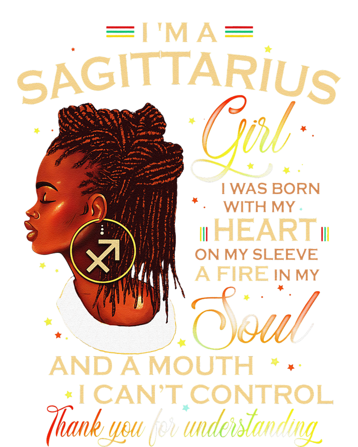 Sagittarius Afro Locs Zodiac Signs Birthday Gift Performance Fleece Hoodie