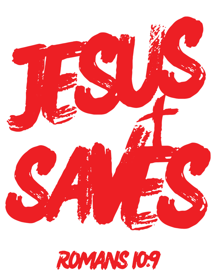 Jesus Saves Christian Faith Bold Red Letters And Cross Cute Premium T-Shirt