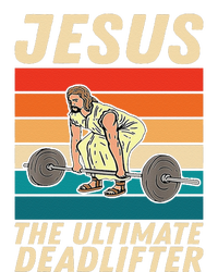 Jesus The Ultimate Deadlifter Funny Vintage Gym Christian Sustainable Beanie