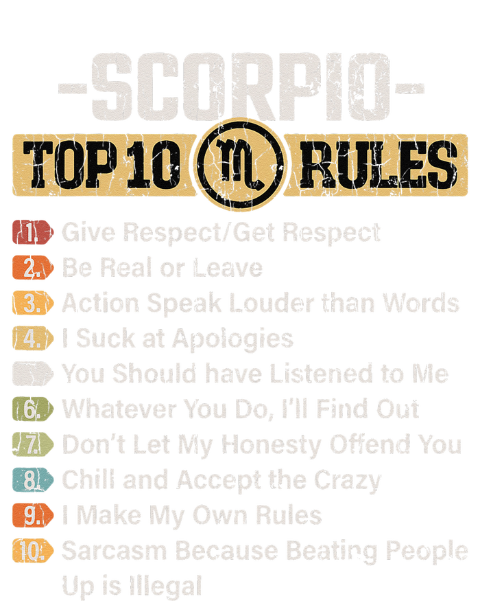 Zodiac Sign Funny Top 10 Rules Of Scorpio Sustainable Bucket Hat