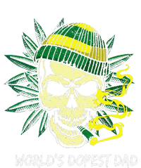 Worlds Dopest Dad Skull Weed 420 Cannabis Fun Fathers Day Cooling Performance Crew T-Shirt