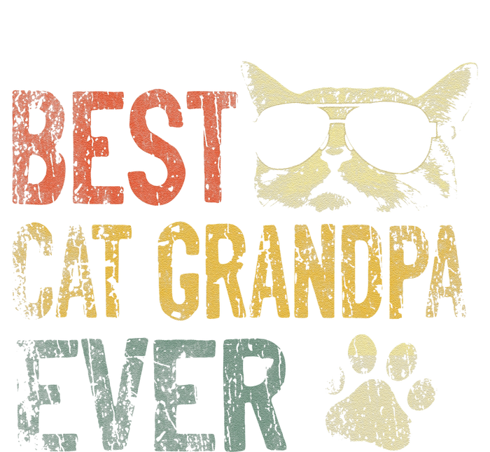 Vintage Best Cat Grandpa Ever Cat Grandpa Fathers D T-Shirt