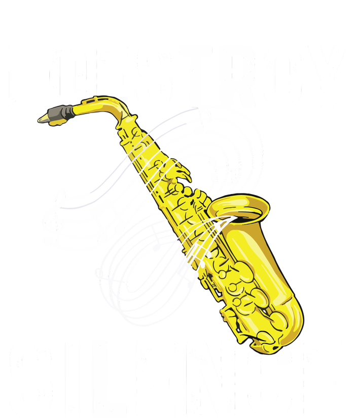 I Destroy Silence Saxophone Player Saxophonist Jazz Music Sustainable Bucket Hat