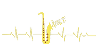 Saxophone Funny Heartbeat EKG Puls Heart Rate Sax Musician T-Shirt