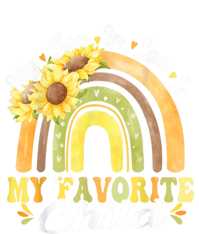 My Son In Law Is My Favorite Child Funny Rainbow Sunflower Yupoong Adult 5-Panel Trucker Hat