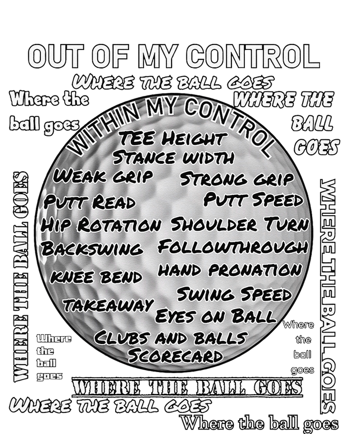 Golf Out Of My Control funny sport lover Mousepad