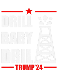 Funny Trump 2024 Drill Baby Drill Gas Oil Rig Illustration Baby Bodysuit