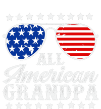 All American Grandpa 4th Of July Family Matching Sunglasses Fathers Day Womens Cotton Relaxed Long Sleeve T-Shirt