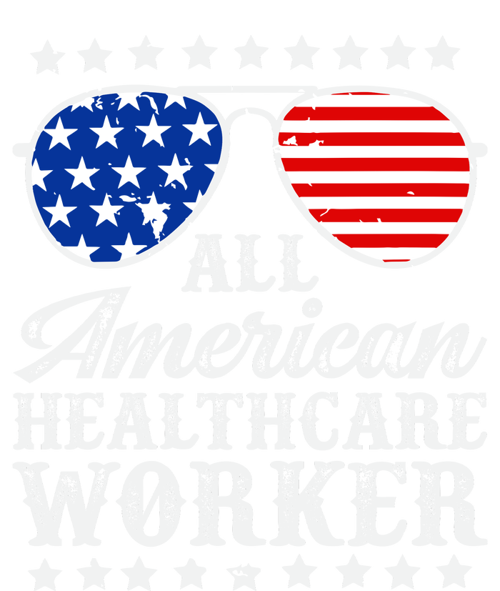 All American Healthcare Worker 4th Of July Family Matching Sunglasses Women's Crop Top Tee