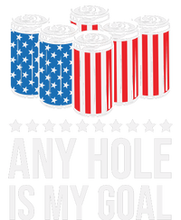 Men USA Flag Beer Pong Game 4th of July Beer any hole is my goal Pom Pom 12in Knit Beanie