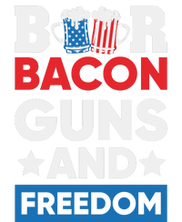 Beer Bacon Guns And Freedom 4th of July Flat Bill Trucker Hat