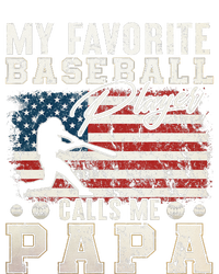 My Favorite Baseball Player Calls Me Papa American Flag Premium T-Shirt