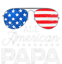 All American Papa 4th of July Father's Day USA Flag Full Zip Hoodie