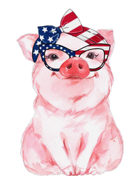 Cute Pig 4th Of July USA Flag Patriotic American Piggy Joke T-Shirt