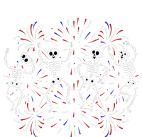 Dancing Skeleton 4th of July Funny Patriotic Dancer Tie-Dye T-Shirt