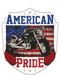 American Motorcycle Pride Vintage Proud biker 4th of July Sustainable Beanie