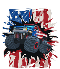 Monster Truck 4th Of July American Flag USA T-Shirt