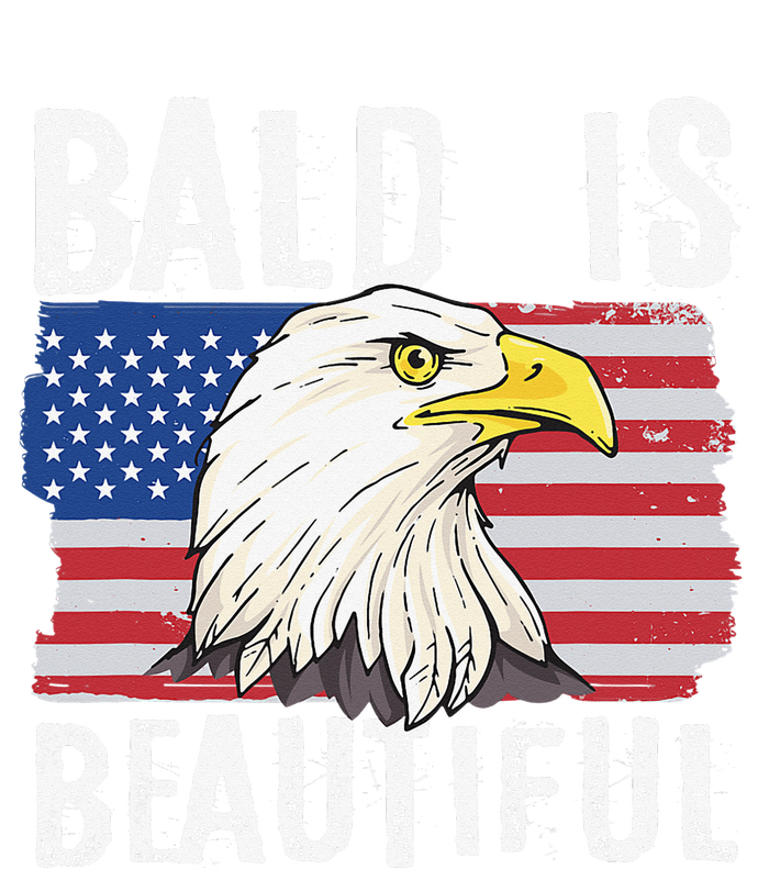 Bald Is Beautiful 4th of July Independence Day Bald Eagle T-Shirt