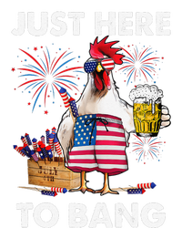 Just Here To Bang USA Flag Funny 4th Of July Chicken Beer T-Shirt