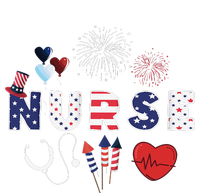 Pride Nurse USA Flag Stethoscope Patriotic Nurse 4th Of July Tall Long Sleeve T-Shirt