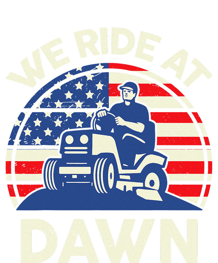 LawnMowing We Ride At Dawn LawnMower Women's Racerback Tank