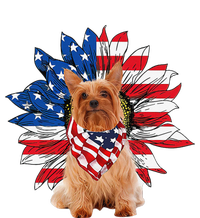 Silky Terrier American Flag Sunflower Dog Lovers 4th Of July Long Sleeve Pajama Set