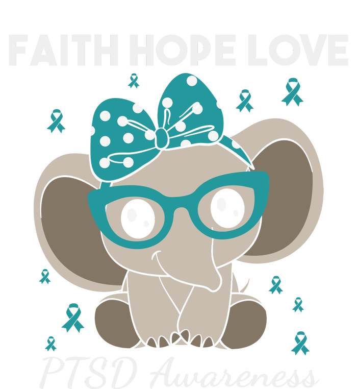 Cute Elephant I Have PTSD Awareness PTSD Awareness Hope Support Love T-Shirt