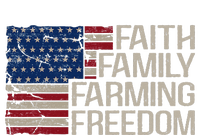 Faith Family Farming Freedom american flag 4th of july V-Neck T-Shirt