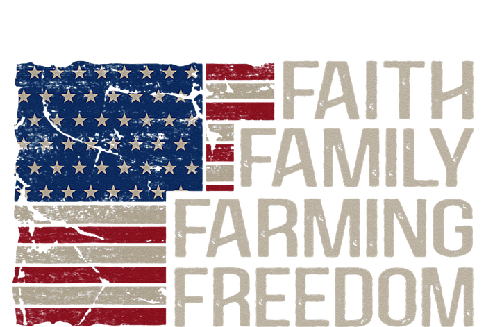 Faith Family Farming Freedom american flag 4th of july V-Neck T-Shirt