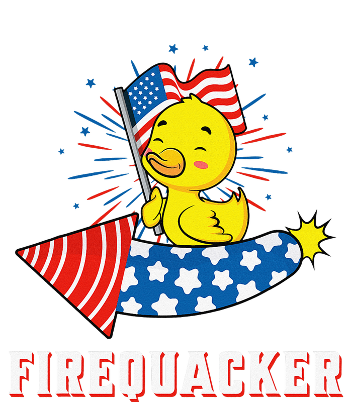 Fourth of July USA Patriotic Firecracker Rubber Duck T-Shirt