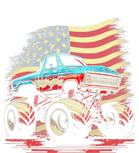 Monster Truck 4th of July Vintage American Flag Patriotic T-Shirt