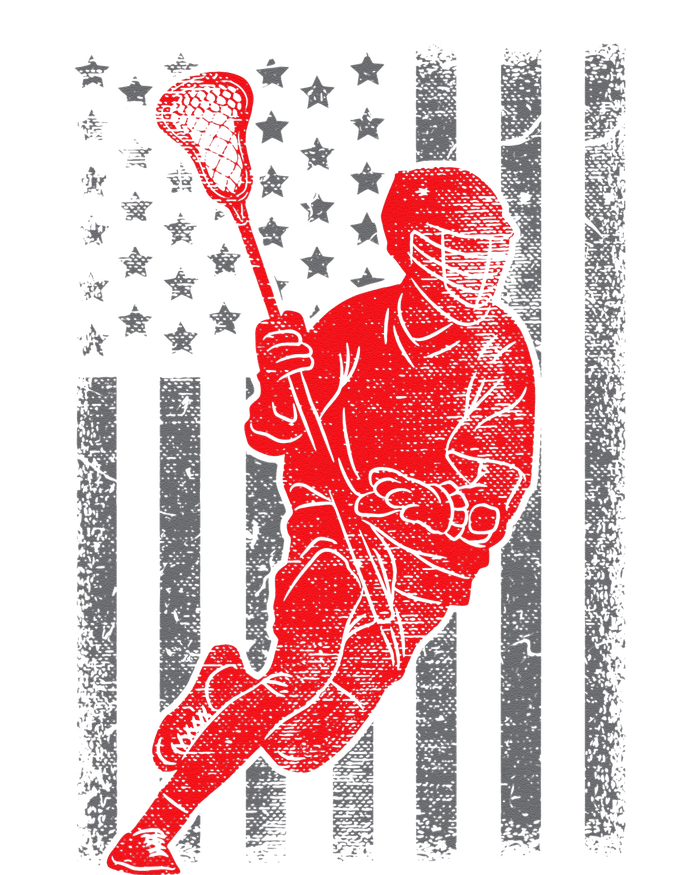 Funny Vintage American Flag Lacrosse USA Sport T-Shirt