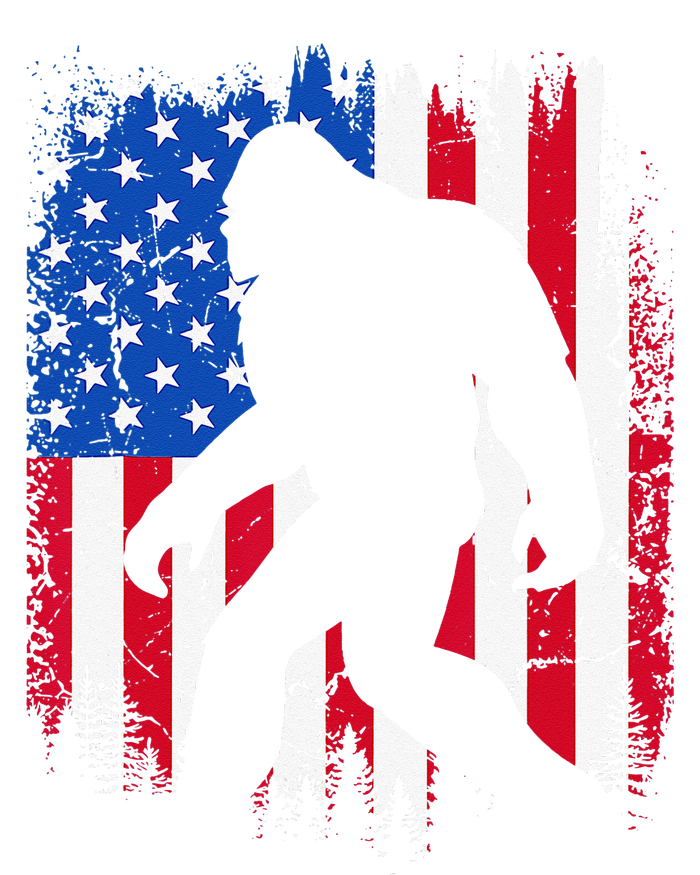 Retro Bigfoot Silhouette USA Flag Sasquatch Lovers July 4th Daily Commute Backpack