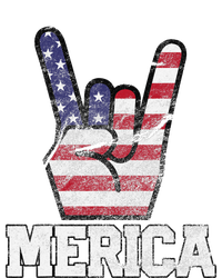 Merica Rock Sign 4th of July Vintage American Flag Retro USA Tank Top