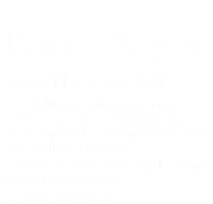 Bass Player Definition Bassist Gift For Musicians Striped Beanie with Solid Band