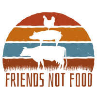 Friends Not Food Vegetarian Vegan Love Animals Sunset Meme Funny Gift Tall T-Shirt