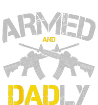 Guns Armed And Dadly Funny Deadly Father Dry Zone Grid Polo