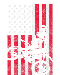 USA American Flag Dirt Bike Red White Blue 4th of July Top Women's Crop Top Tee