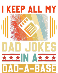 I Keep All My Dad Jokes In A DadABase Vintage Fathers Day T-Shirt