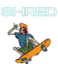 Shred it up with this Skateboard design skeleton ripping up T-Shirt