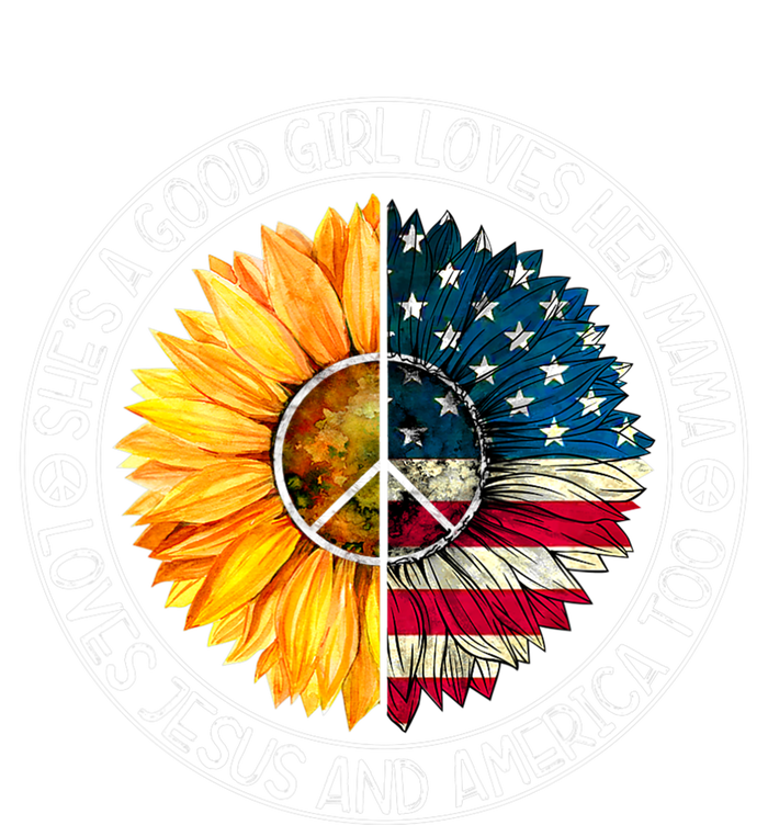 Shes A Good Loves Her Mama Jesus And America Sunflower Sustainable Beanie