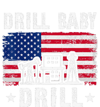 Vintage Drill Baby Drill American Flag Trump Funny Political Sustainable Beanie