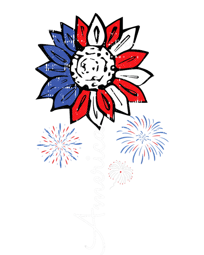 America Sunflower 4th Of July Independence Day Patriotic T-Shirt