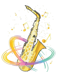 Saxophone Player Musical Notes Jazz Musician Saxophonist Sax Tall T-Shirt