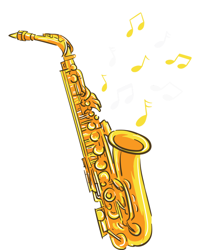 Saxophone Player Musical Notes Saxophonist Jazz Musician Sax T-Shirt