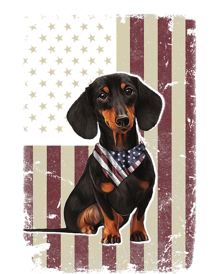 Dachshund American Flag Bandana 4th Of July Gifts T-Shirt